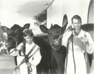 All the Pearce children grew up around cattle and developed an appreciation for excellence.  Pictured here are Fiona and Stephen.